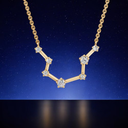 Diamant-Anh&auml;nger Wassermann in Gold - Ein moderner und inspirierender astrologischer Schmuck