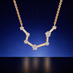 Diamant-Anh&auml;nger Wassermann in Gold - Ein moderner und inspirierender astrologischer Schmuck