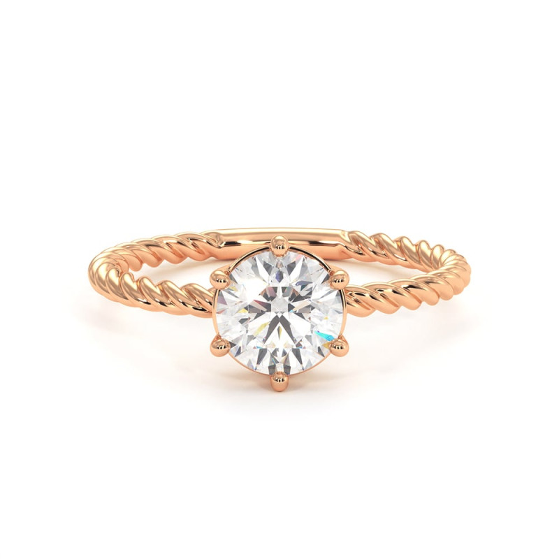 Bague de Fian&ccedil;ailles Diamant N&oelig;ud d'Amour &ndash; Celinni