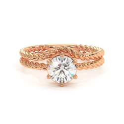 Bague de Fian&ccedil;ailles Diamant N&oelig;ud d'Amour &ndash; Celinni