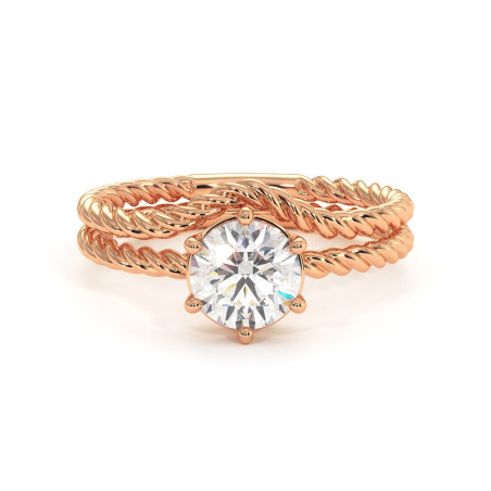 Bague De Fiançailles Diamant Nœud d'Amour
