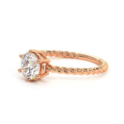 Bague de Fian&ccedil;ailles Diamant N&oelig;ud d'Amour &ndash; Celinni