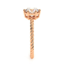 Bague de Fian&ccedil;ailles Diamant N&oelig;ud d'Amour &ndash; Celinni