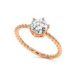 Bague de Fian&ccedil;ailles Diamant N&oelig;ud d'Amour &ndash; Celinni