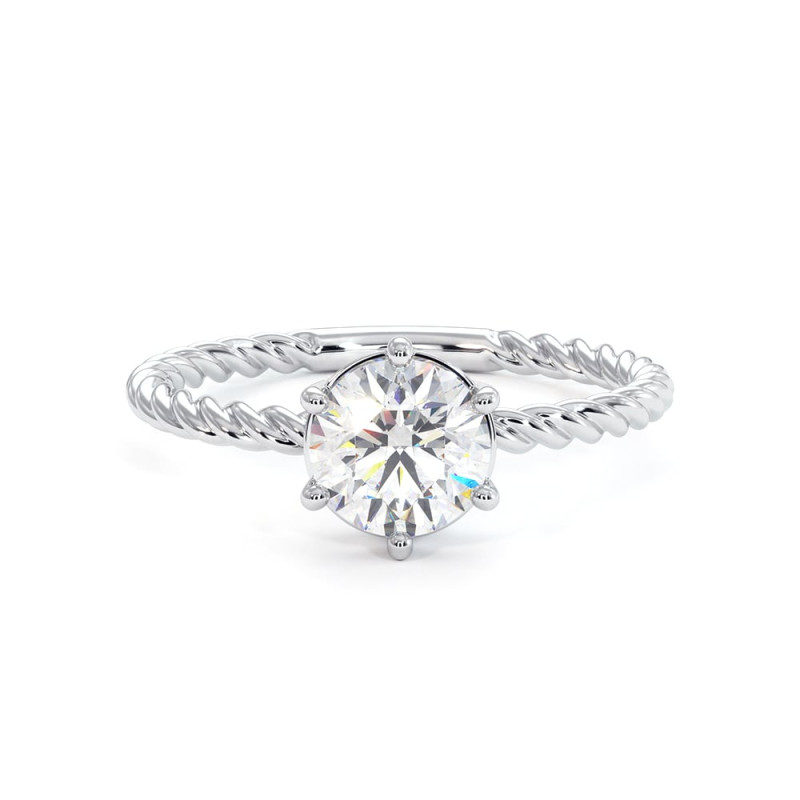 Bague de Fian&ccedil;ailles Diamant N&oelig;ud d'Amour &ndash; Celinni
