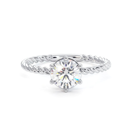 Bague De Fiançailles Diamant Nœud d'Amour