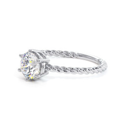 Bague de Fian&ccedil;ailles Diamant N&oelig;ud d'Amour &ndash; Celinni