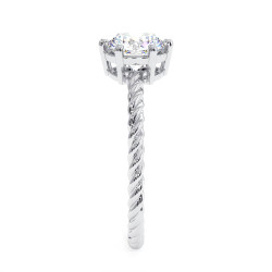 Bague de Fian&ccedil;ailles Diamant N&oelig;ud d'Amour &ndash; Celinni