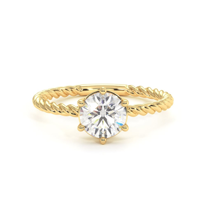 Bague de Fian&ccedil;ailles Diamant N&oelig;ud d'Amour &ndash; Celinni