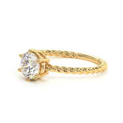 Bague de Fian&ccedil;ailles Diamant N&oelig;ud d'Amour &ndash; Celinni