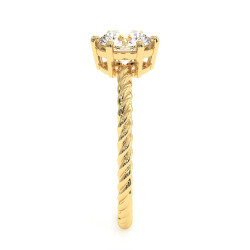 Bague de Fian&ccedil;ailles Diamant N&oelig;ud d'Amour &ndash; Celinni
