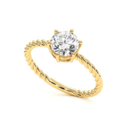 Bague de Fian&ccedil;ailles Diamant N&oelig;ud d'Amour &ndash; Celinni