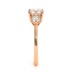 خاتم سوليتير ألماسة Promesse ثلاثي دائري l Celinni