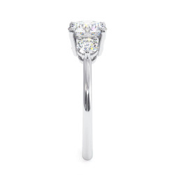 خاتم سوليتير ألماسة Promesse ثلاثي دائري l Celinni