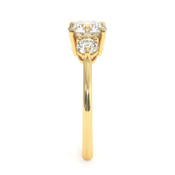 خاتم سوليتير ألماسة Promesse ثلاثي دائري l Celinni