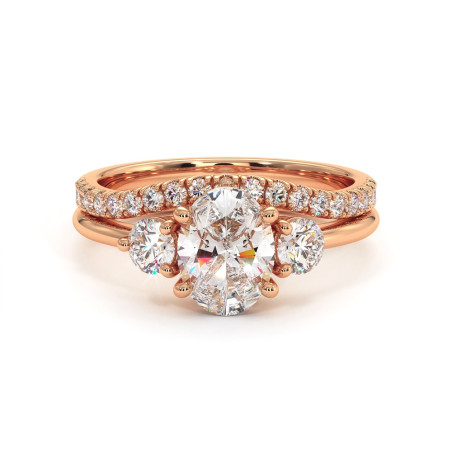 Solitaire Diamant Promesse Trilogy Ovale