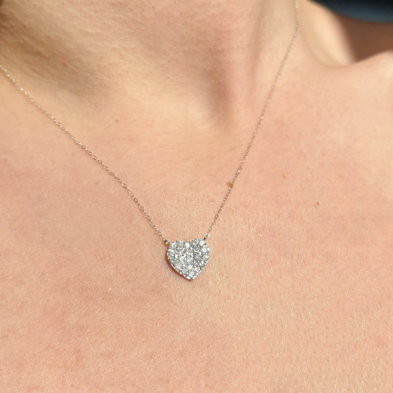 Vente Flash : Pendentif Emy en or blanc 18 carats avec diamants naturels