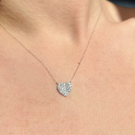 Flash-verkoop: Emy hanger in 18 karaat witgoud met natuurlijke diamanten