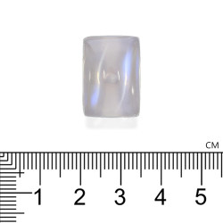 blauwe maansteen groene kussenmaat 18,88 karaat