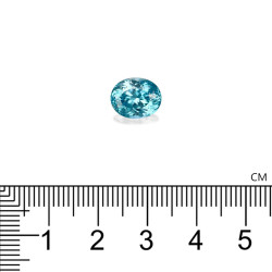 Ovale Blauwe Zirkoon van 4.67 karaat