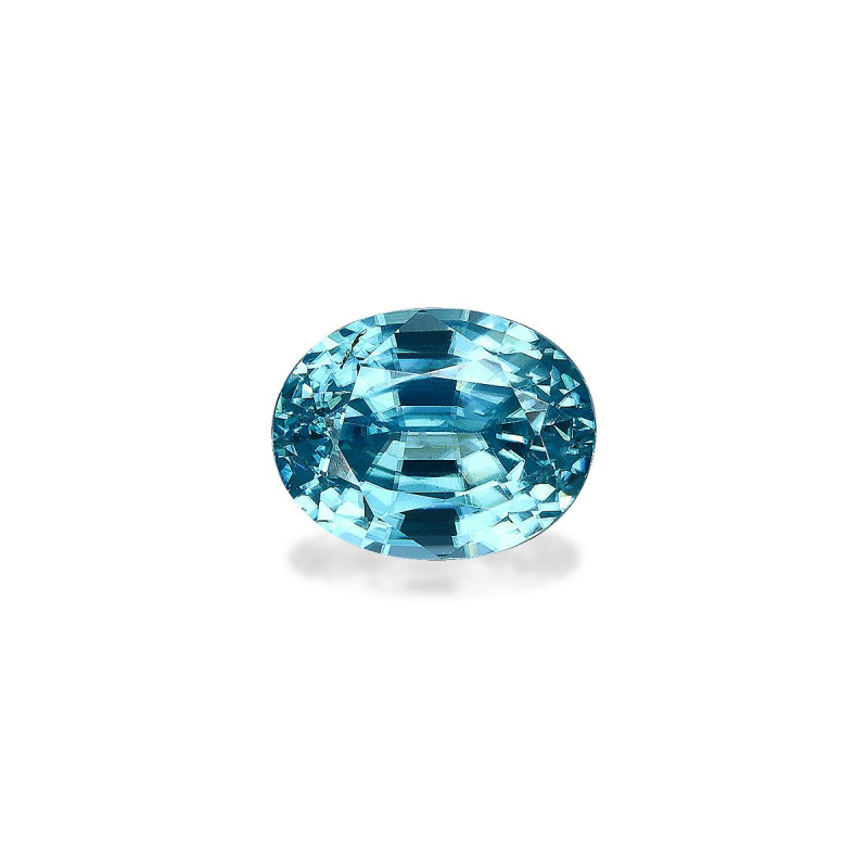 ovaalvormige groene zirkoon van 4,12 karaat