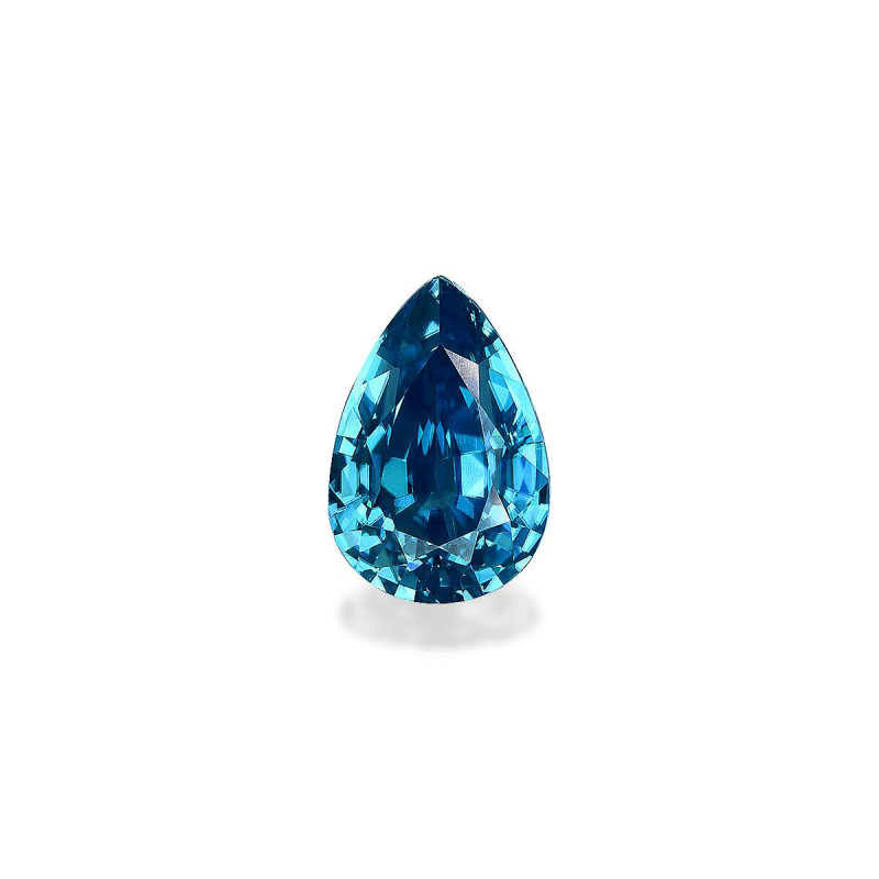 Zircon Bleu taille Poire Bleu 7.40 carats