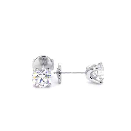 Round Diamond Earrings 1.00 Carat