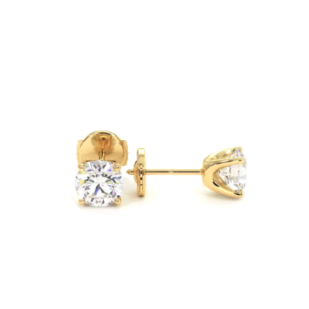 Round Diamond Earrings 1.00 Carat