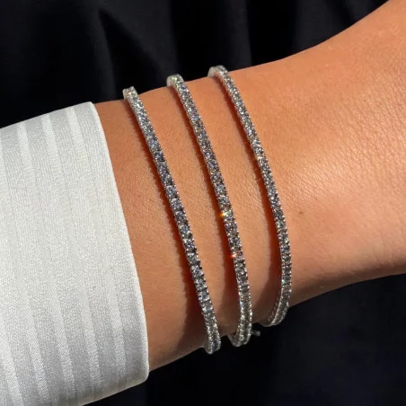 Vente Flash : Bracelet Rivière Platine Diamants Naturels 2 Carats