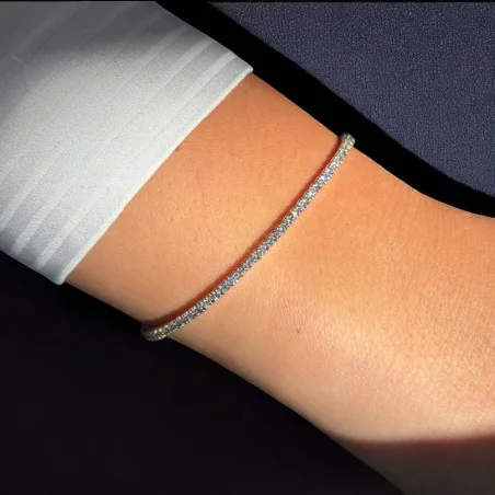 Vente Flash : Bracelet Rivière Platine Diamants Naturels 1 Carat
