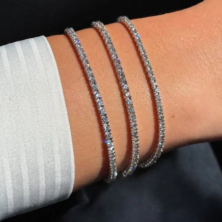 Vente Flash : Bracelet Rivière Platine Diamants Naturels 1 Carat