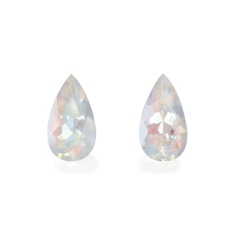 Pear-cut rainbow moonstone White 13.06 carats