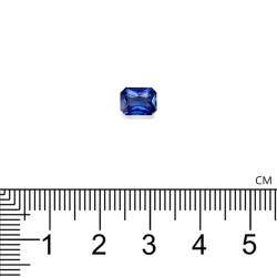 Rechthoekig geslepen blauwe saffier Blauw 1,47 karaat