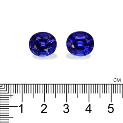 Ovale geslepen blauwe Tanzaniet 15.37 karaat