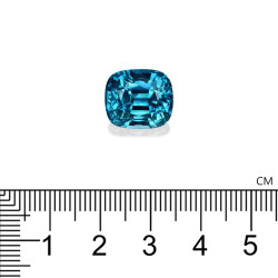Blauwe Zirkoon kussen gesneden Blauw 19.63 karaat