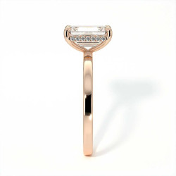 خاتم خطوبة ألماس "Promess" بحجم Emeraude Halo مخفية | Celinni