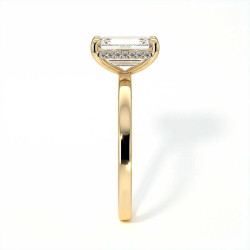 خاتم خطوبة ألماس "Promess" بحجم Emeraude Halo مخفية | Celinni