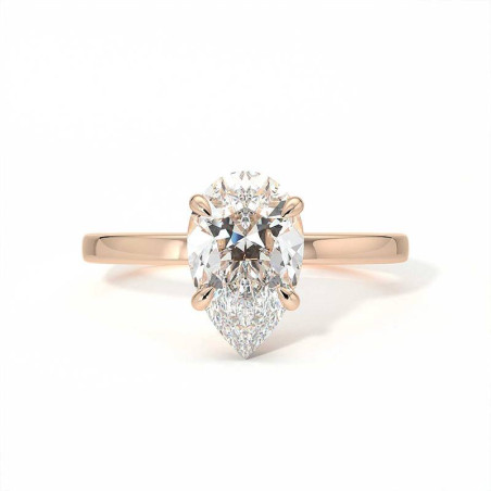 Verlovingsring Diamant Promesse Peer Halo Verborgen