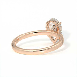Bague de Fian&ccedil;ailles Diamant Promesse Poire Halo Cach&eacute; | Celinni Paris