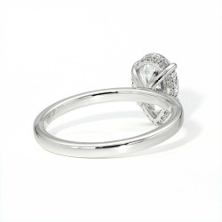 Bague de Fian&ccedil;ailles Diamant Promesse Poire Halo Cach&eacute; | Celinni Paris