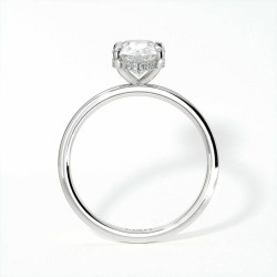 Bague de Fian&ccedil;ailles Diamant Promesse Poire Halo Cach&eacute; | Celinni Paris
