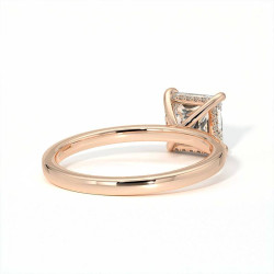 Bague de Fian&ccedil;ailles Diamant Promesse Princesse Halo Cach&eacute;