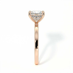 Bague de Fian&ccedil;ailles Diamant Promesse Princesse Halo Cach&eacute;
