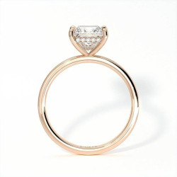 Bague de Fian&ccedil;ailles Diamant Promesse Princesse Halo Cach&eacute;