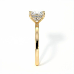 Bague de Fian&ccedil;ailles Diamant Promesse Princesse Halo Cach&eacute;