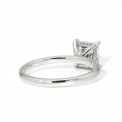 Bague de Fian&ccedil;ailles Diamant Promesse Princesse Halo Cach&eacute;