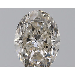 الماس على شكل بيضاوي بوزن 1.01 قيراط