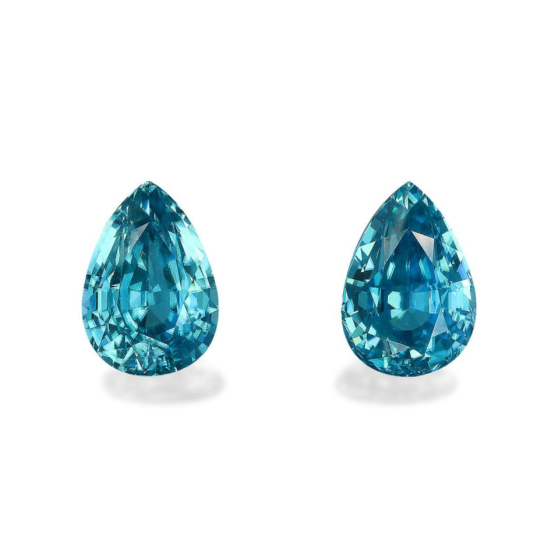 Zircon Bleu taille Poire Bleu 15.34 carats