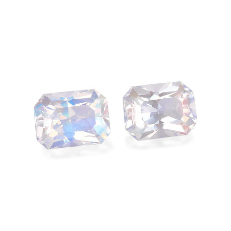 RECTANGULAR-cut rainbow moonstone White 4.53 carats