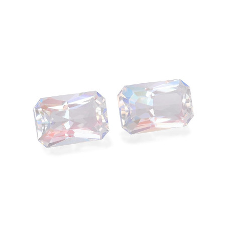RECTANGULAR-cut rainbow moonstone White 4.91 carats